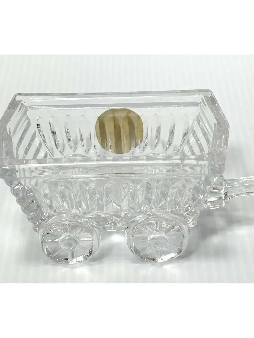 Princess House 24% Lead Crystal Cart Wagon Figurine Candy Dish Germany
